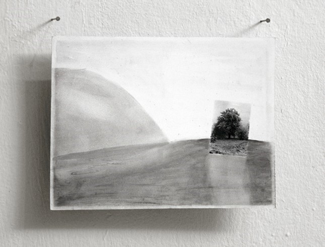 Photo-Drawings, Untitled, (Frosty Oak at the Forrester's Lodge) - 1993  blowup, pencil drawing and ink on photo paper24 x 18 cm  Interested? Contact us